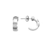 Boucles d'oreilles Maye - Demi Cercle Argent Céramique