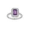 Bague Leyra - Amethyste Carrée Argent