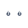 Boucles d'oreilles Lali - Argent Céramique Bleue