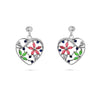 Boucles d'oreille Kalen - Coeur Arbre de Vie Argent