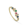 Bague Pralie - Pierres Colorées Plaqué Or