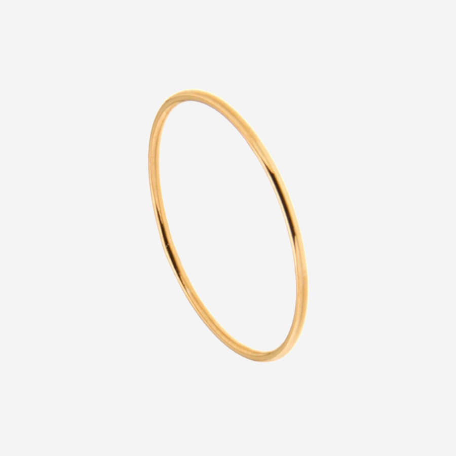 Anneau Fin En Or Massif 18 Carats - Taille 66 - Occasion