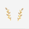 Boucles d'Oreilles May - Grimpantes Laurier Plaqué Or