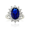 Bague Diana Fleur Bleu