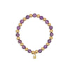 Bracelet Brenda - Améthyste Plaqué Or