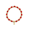 Bracelet Hedi - Corail Rouge Plaqué Or