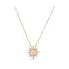 Collier Faba - Soleil Quartz Rose Or