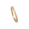 Bague Fine Plaqué Or et Zirconium