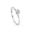Bague Solitaire en Argent et Zirconium