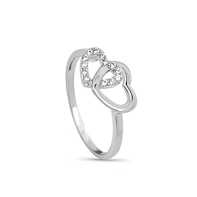 Bague Cœur En Argent 925 Avec Pierre CZ - Tailles 6 Et 7 - Style Cocktail