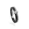 Bague Argent et Céramique Noir