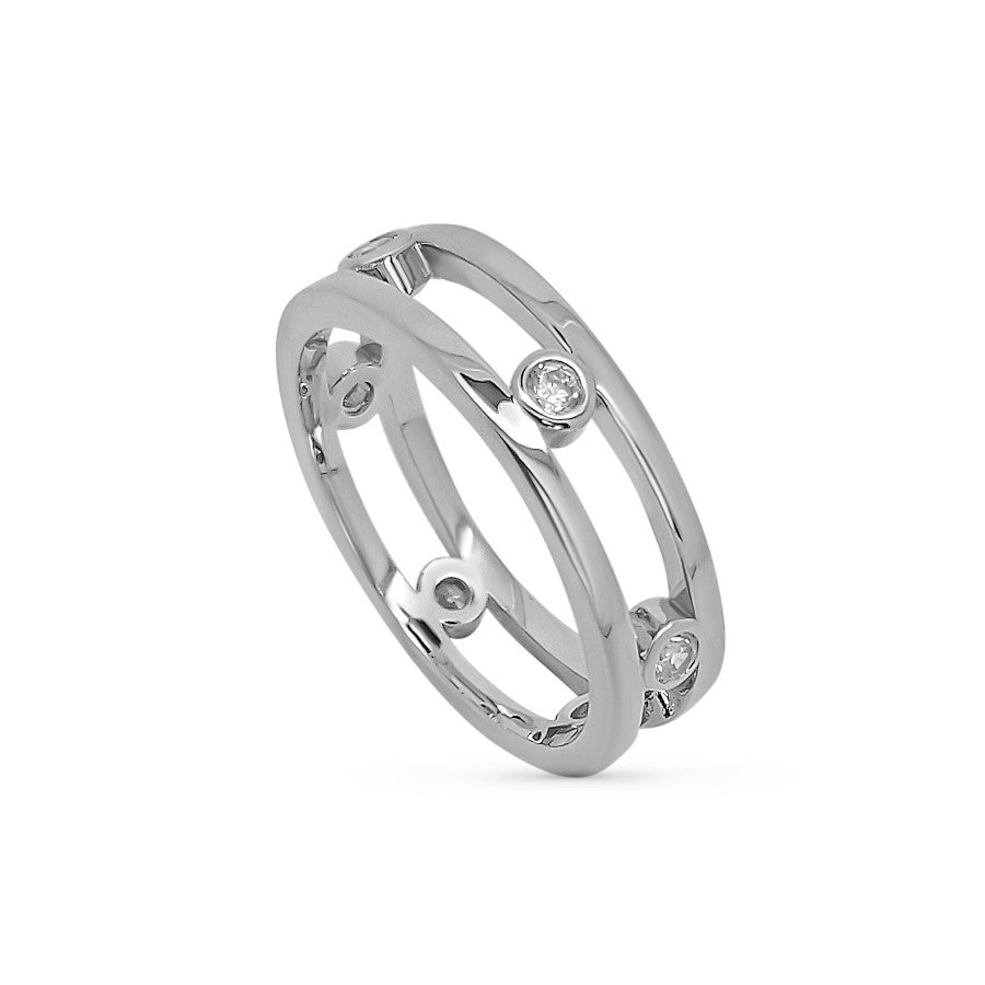 Bague Double Rang Argent 925 Les Jacottes