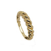 Bague Corde Torsadée Plaqué or