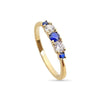Bague Pierre Bleue Plaqué Or