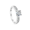 Bague Solitaire Argent Zirconium