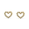 Boucle d'oreille Coeurs en Perle Or