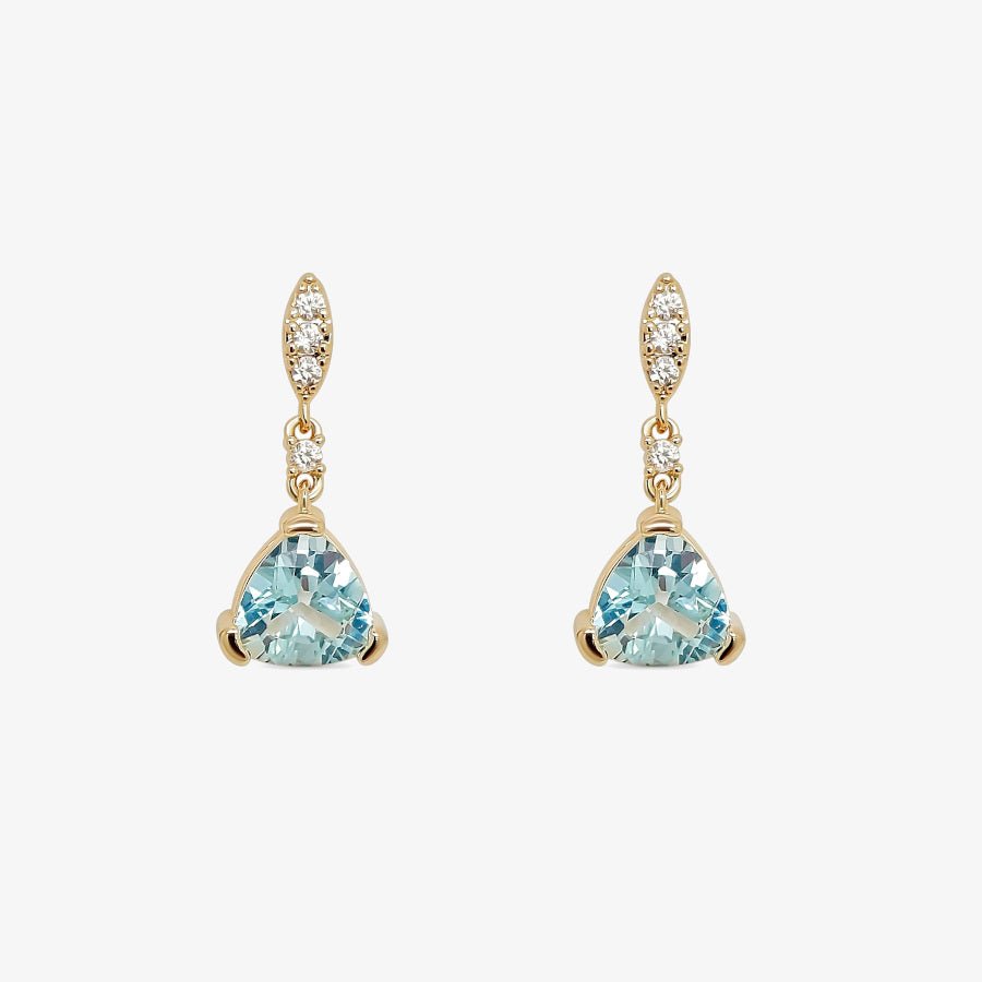 Parure Boucles D'oreilles Et Collier Argent 925 - Larmes Opale Et Topaze Blanche Simulées