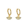Boucles d'Oreilles Eventail Plaqué Or