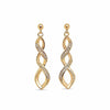 Boucles d'Oreilles Torsadé Plaqué Or
