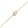 Bracelet avec 2 Coeurs Or