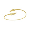 Bracelet Jonc Feuille Plaqué Or
