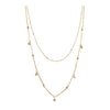 Collier Double Rang Plaqué or Perles