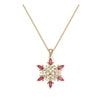 Collier flocon de neige plaque or