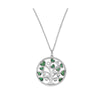 Collier Arbre de Vie Argent Pierre Verte