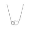 Collier Coeur Rond Entrelacé Argent
