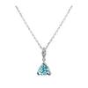 collier argent femme topaze