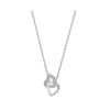 Collier Double Coeur Argent