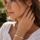 Bracelet Naka - Perle Blanche et Doré Acier Inoxydable