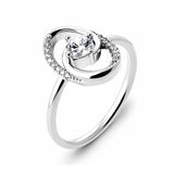 Bague Bale - Argent Ovale Femme Zircon