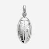 Pendentif Ballon de Rugby Argent