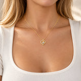 Pendentif Stella - Coeur Plaqué Or et Zirconium