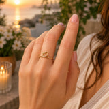 Bague Zoli - Coeur Fine Noué Plaqué or