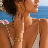 Bracelet Sea - Pampille Coquillage Acier Doré