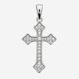 Pendentif Simea - Croix Gothique Argent Zirconium
