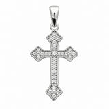 Pendentif Simea - Croix Gothique Argent Zirconium