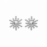 Puce d'oreille Soli - Soleil Argent Rhodié