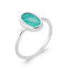 Bague Pavy - Argent Pierre Amazonite Ovale