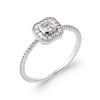 Bague Tany - Carrée Femme Argent Rhodié