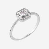 Bague Tany - Carrée Femme Argent Rhodié