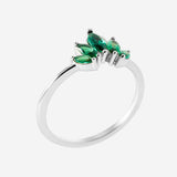 Bague Grinda - Marquise Verte Argent 925
