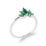 Bague Grinda - Marquise Verte Argent 925