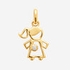Pendentif Almea - Silhouette Fille Plaqué Or