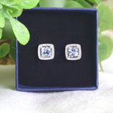 Boucles d'Oreilles Katy - Argent et Topaze Bleu