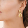 Boucle d'Oreille Grinta - Grain de Café Acier Inoxydable Doré