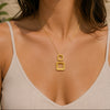 Collier Kaz - Pendentif Carrés Acier Inoxydable