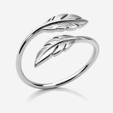 Bague Aelyra - 2 Plumes Argent Femme
